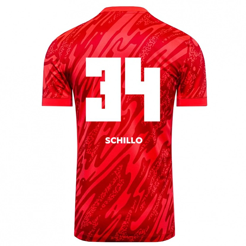 Danxen Niño Camiseta Hannah Schillo #34 Blanco Rojo Portero Equipación 2025/26 La Camisa