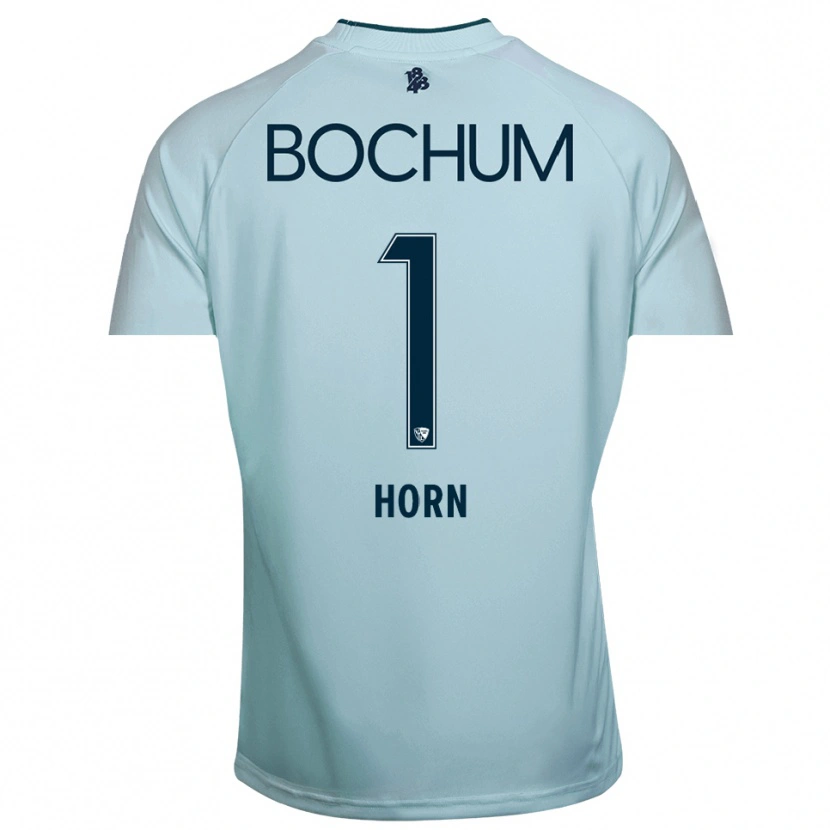Danxen Niño Camiseta Timo Horn #1 Cian-Azul Portero Equipación 2025/26 La Camisa