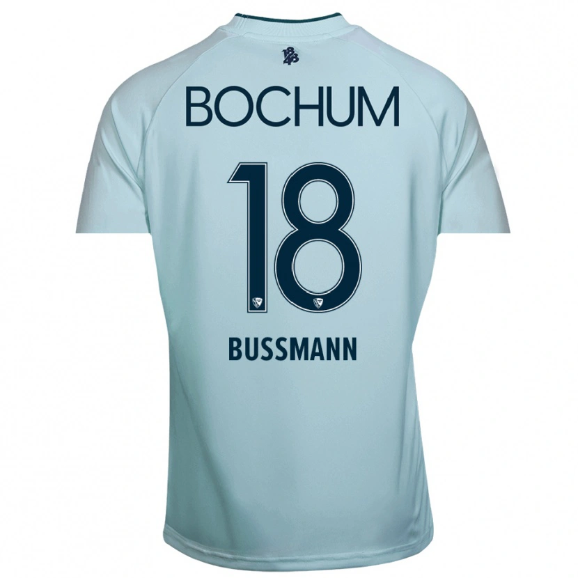 Danxen Niño Camiseta Benjamin Bußmann #18 Cian-Azul Portero Equipación 2025/26 La Camisa