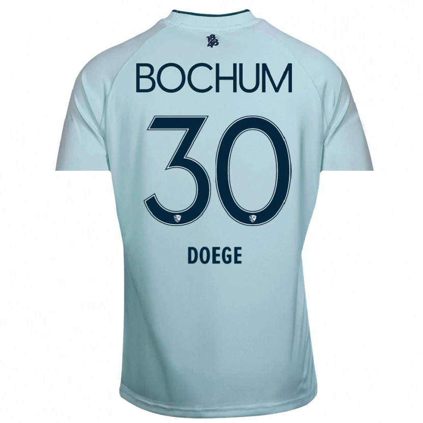Danxen Niño Camiseta Leonie Doege #30 Cian-Azul Portero Equipación 2025/26 La Camisa