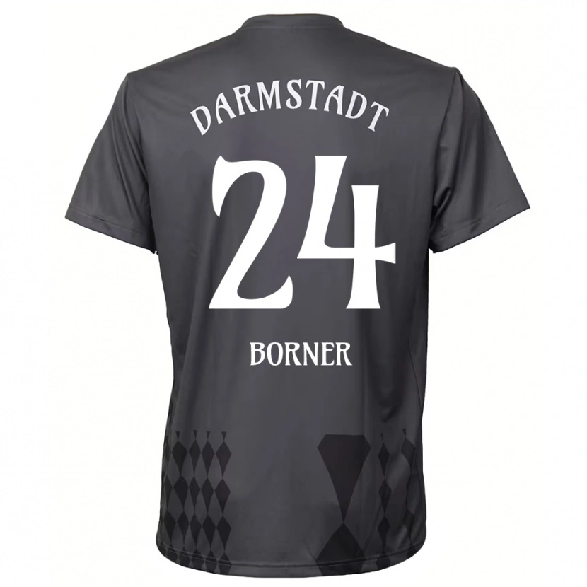 Danxen Niño Camiseta Benedikt Börner #24 Gris Oscuro Portero Equipación 2025/26 La Camisa