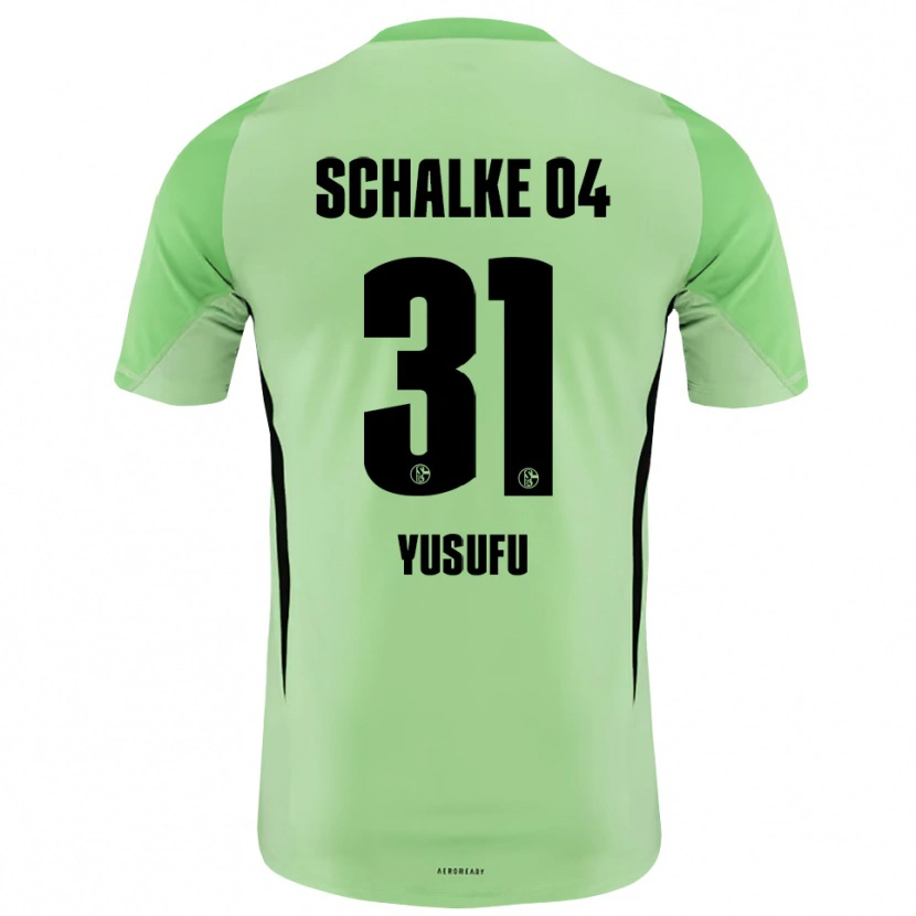 Danxen Niño Camiseta Faaris Yusufu #31 Negro Verde Claro Portero Equipación 2025/26 La Camisa