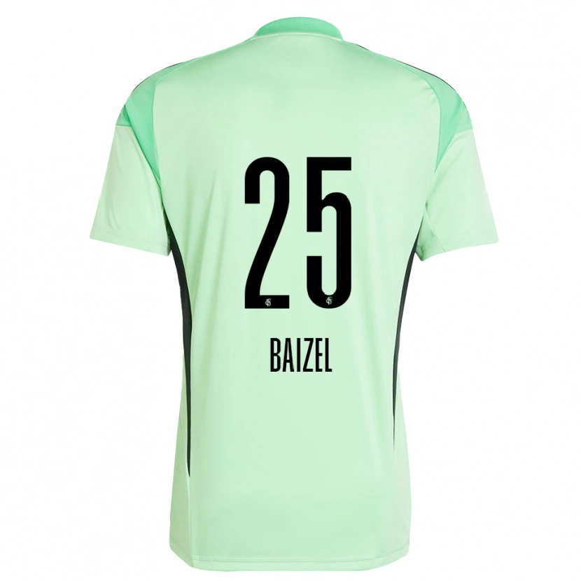 Danxen Niño Camiseta David Baizel #25 Negro Verde Claro Portero Equipación 2025/26 La Camisa