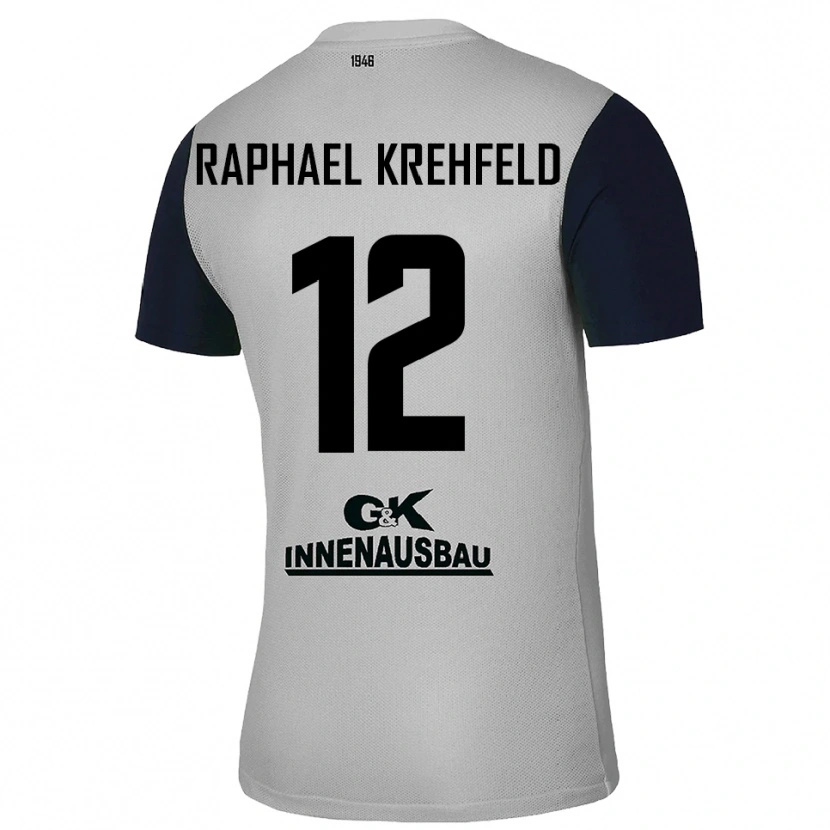 Danxen Niño Camiseta Luca Raphael Krehfeld #12 Gris Negro Portero Equipación 2025/26 La Camisa