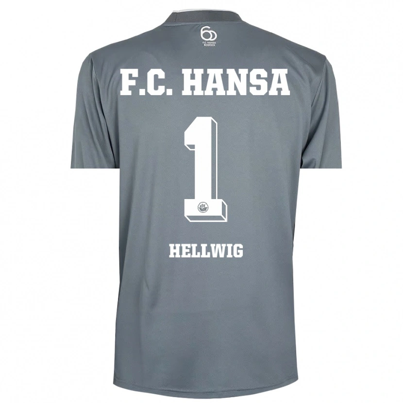 Danxen Niño Camiseta Merle Hellwig #1 Gris Claro Blanco Portero Equipación 2025/26 La Camisa