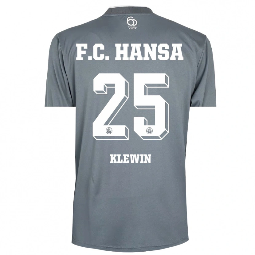 Danxen Niño Camiseta Philipp Klewin #25 Gris Claro Blanco Portero Equipación 2025/26 La Camisa