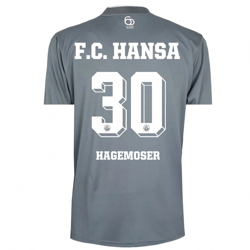 Danxen Niño Camiseta Max Hagemoser #30 Gris Claro Blanco Portero Equipación 2025/26 La Camisa
