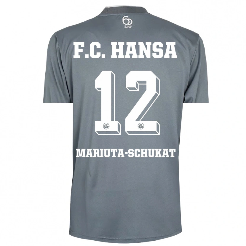 Danxen Niño Camiseta Lara Mariuta-Schukat #12 Gris Claro Blanco Portero Equipación 2025/26 La Camisa