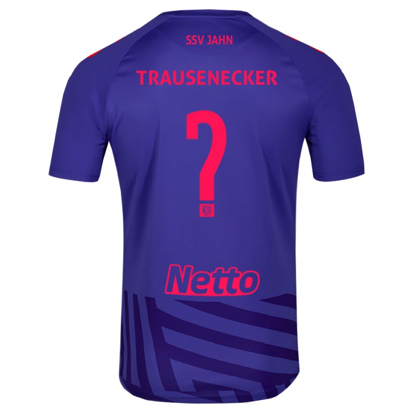 Danxen Niño Camiseta Bastian Trausenecker #0 Rojo Azul Real Portero Equipación 2025/26 La Camisa