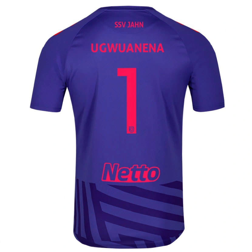 Danxen Niño Camiseta Marvellous Ugwuanena #1 Rojo Azul Real Portero Equipación 2025/26 La Camisa