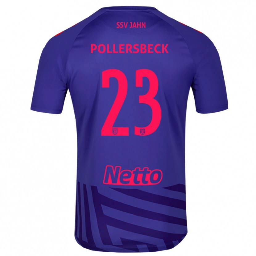 Danxen Niño Camiseta Julian Pollersbeck #23 Rojo Azul Real Portero Equipación 2025/26 La Camisa