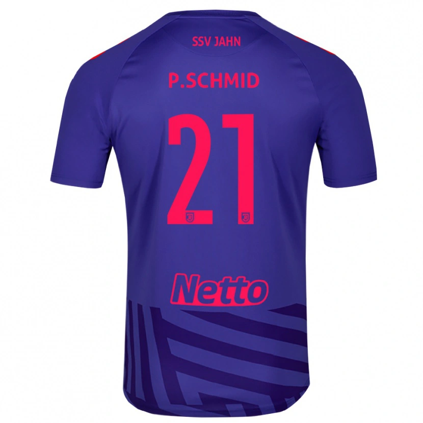 Danxen Niño Camiseta Paul Schmid #21 Rojo Azul Real Portero Equipación 2025/26 La Camisa