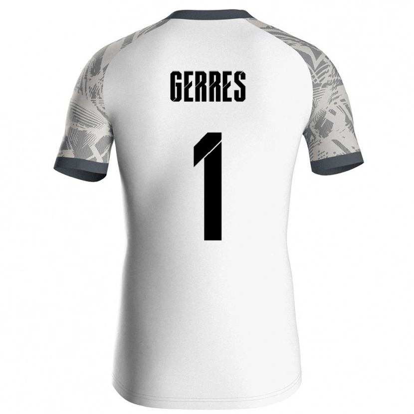 Danxen Niño Camiseta Romero Gerres #1 Blanco Gris Portero Equipación 2025/26 La Camisa