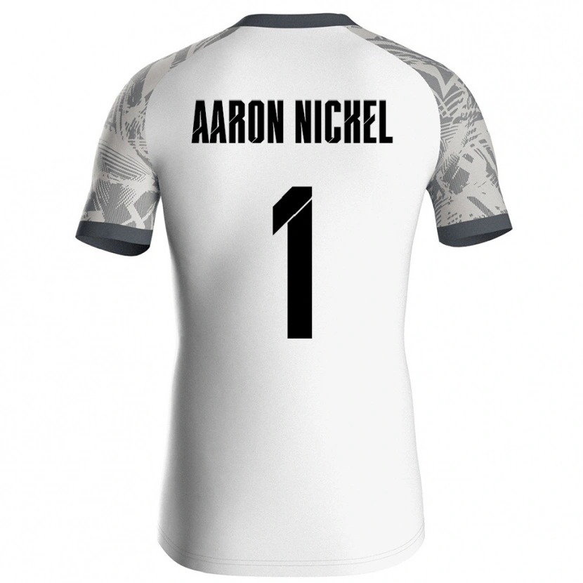 Danxen Niño Camiseta Arvit Aaron Nickel #1 Blanco Gris Portero Equipación 2025/26 La Camisa