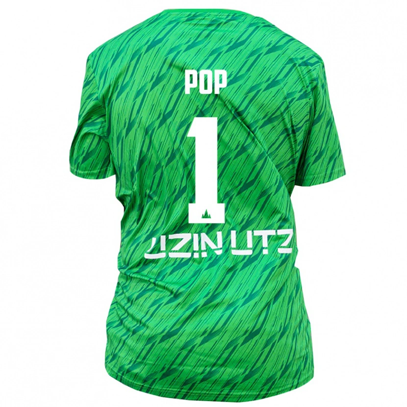 Danxen Niño Camiseta Nico Pop #1 Verde Rojo Portero Equipación 2025/26 La Camisa