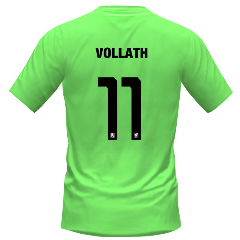Danxen Niño Camiseta René Vollath #11 Verde Primavera Portero Equipación 2025/26 La Camisa