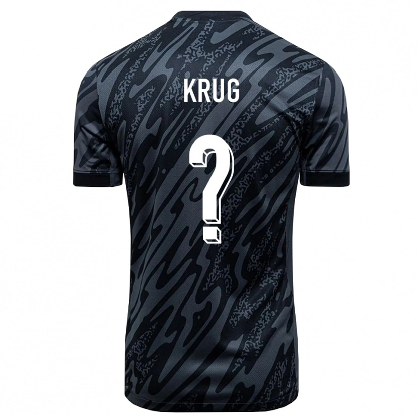 Danxen Niño Camiseta Jannis Krug #0 Negro Gris Portero Equipación 2025/26 La Camisa