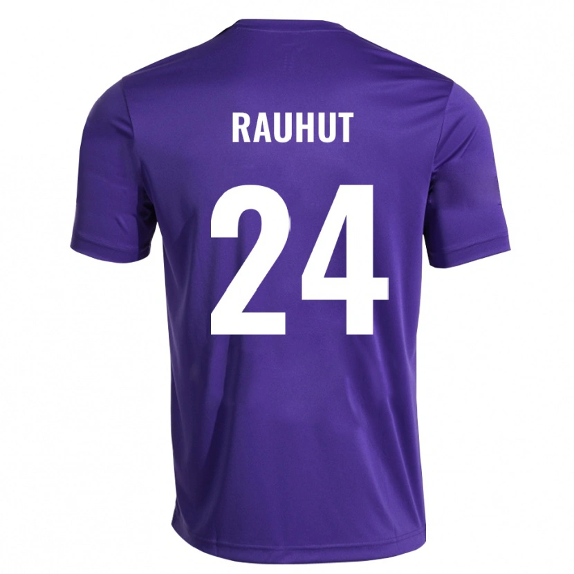 Danxen Niño Camiseta Kevin Rauhut #24 Blanco Púrpura Portero Equipación 2025/26 La Camisa