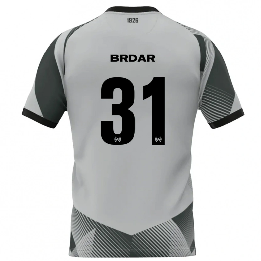 Danxen Niño Camiseta Noah Brdar #31 Blanco Gris Claro Portero Equipación 2025/26 La Camisa