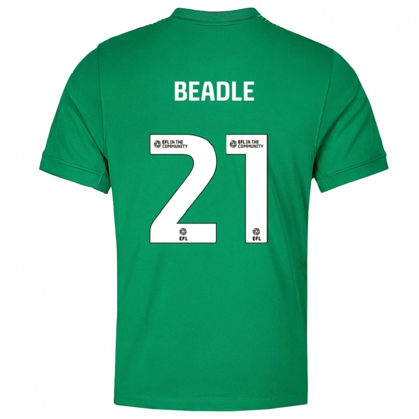 Danxen Niño Camiseta Ryan Allsop #21 Verde Blanco Portero Equipación 2025/26 La Camisa