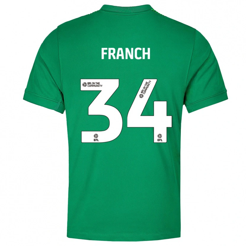 Danxen Niño Camiseta Adrianna Franch #34 Verde Blanco Portero Equipación 2025/26 La Camisa