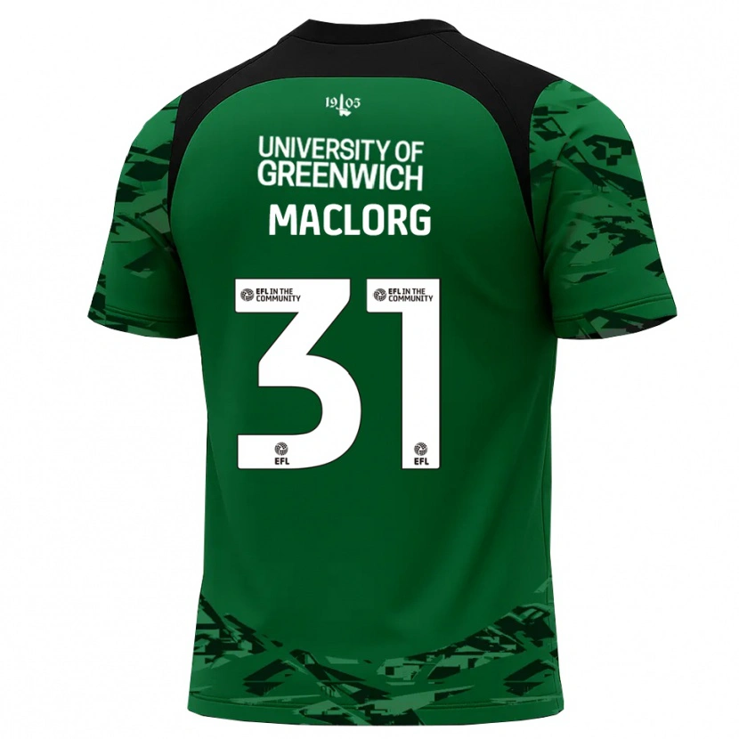 Danxen Niño Camiseta Lennon MacLorg #31 Verde Negro Portero Equipación 2025/26 La Camisa