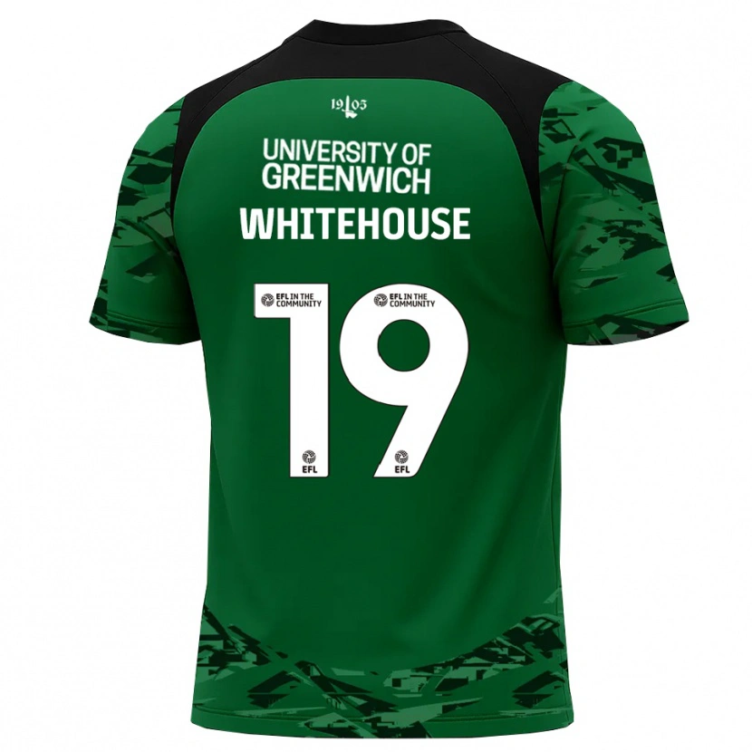 Danxen Niño Camiseta Sophie Whitehouse #19 Verde Negro Portero Equipación 2025/26 La Camisa