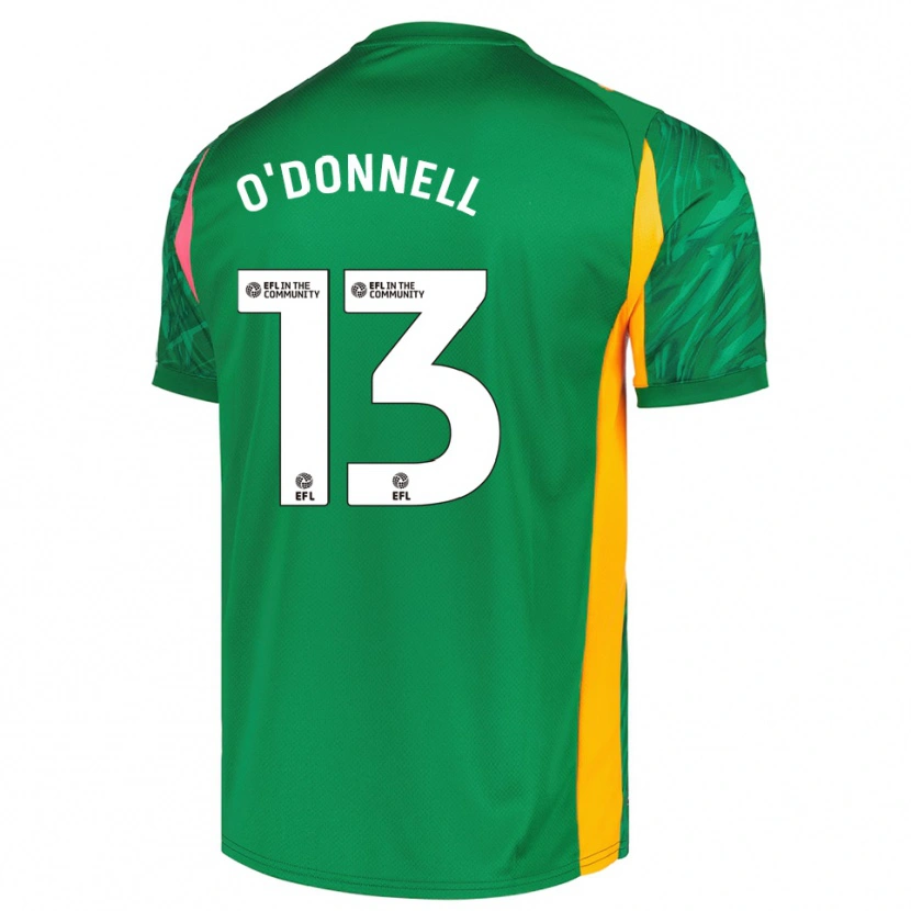 Danxen Niño Camiseta Richard O'Donnell #13 Verde Rosa Portero Equipación 2025/26 La Camisa