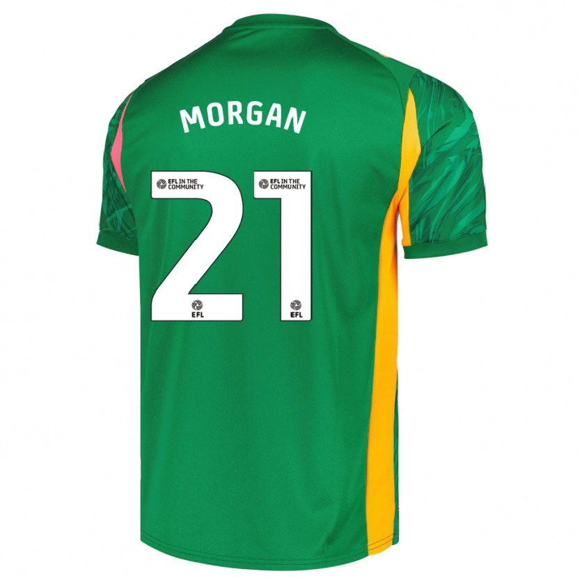 Danxen Niño Camiseta Sarah Morgan #21 Verde Rosa Portero Equipación 2025/26 La Camisa