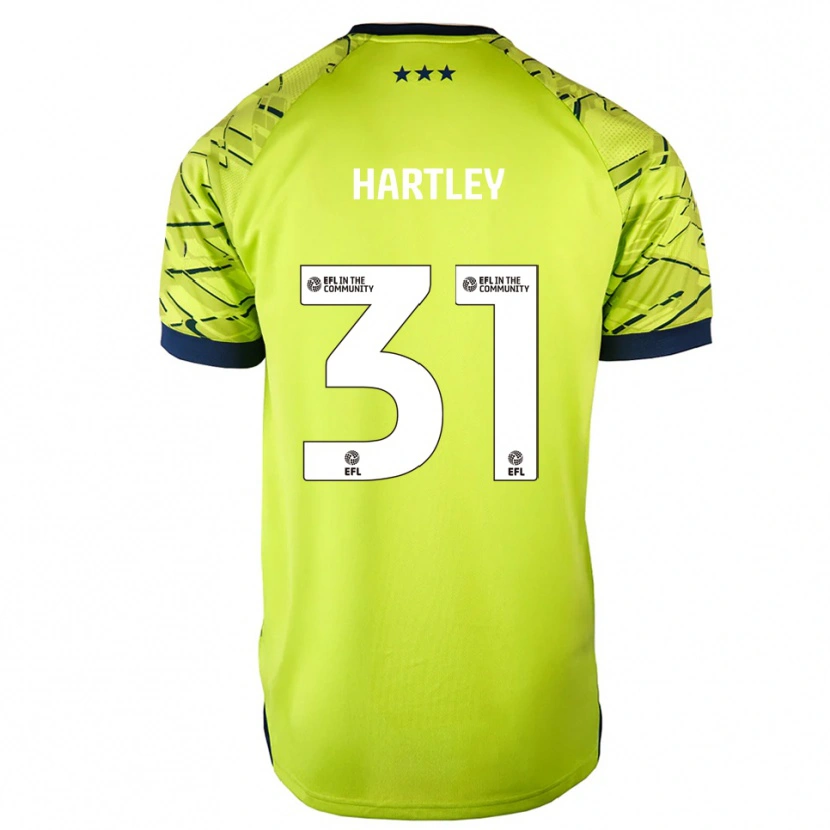 Danxen Niño Camiseta Laura Hartley #31 Verde Amarillo Portero Equipación 2025/26 La Camisa