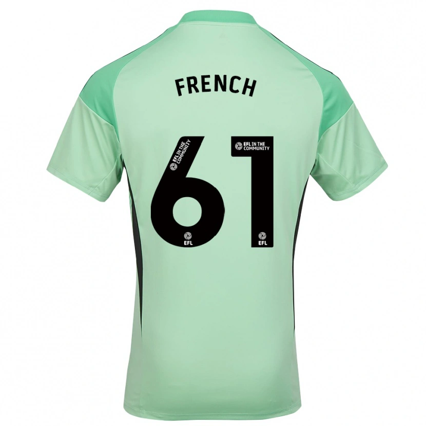 Danxen Niño Camiseta Harry French #61 Verde Negro Claro Portero Equipación 2025/26 La Camisa