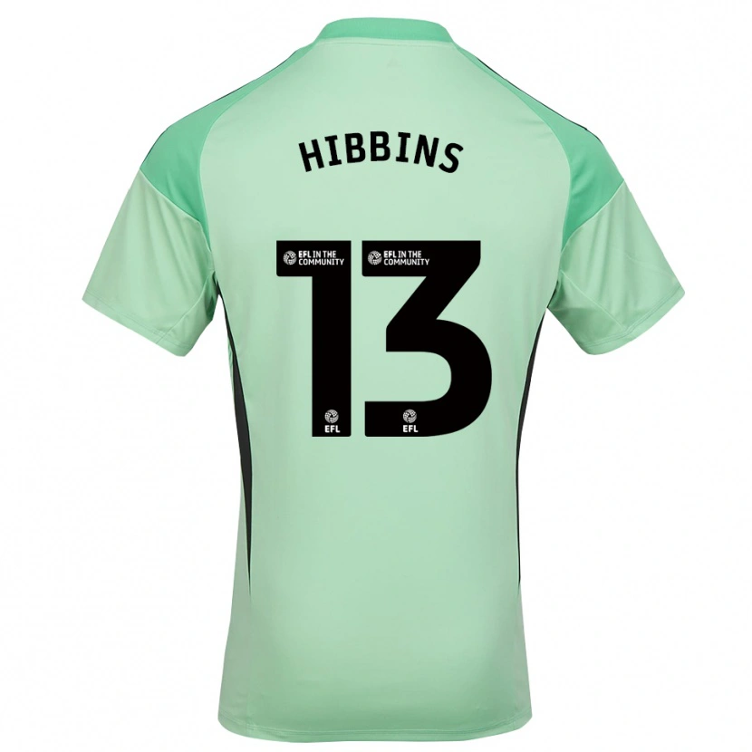 Danxen Niño Camiseta Josh Hibbins #13 Verde Negro Claro Portero Equipación 2025/26 La Camisa