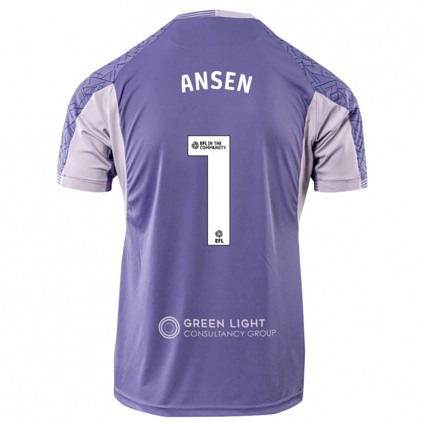 Danxen Niño Camiseta Henry Bullen #1 Morado Claro Portero Equipación 2025/26 La Camisa