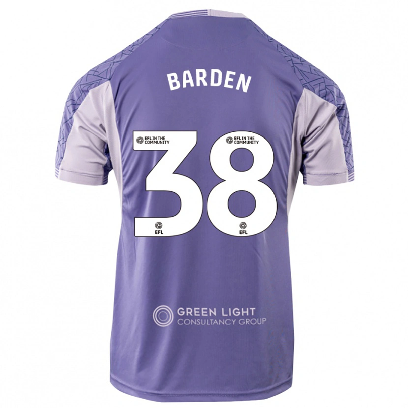 Danxen Niño Camiseta Daniel Barden #38 Morado Claro Portero Equipación 2025/26 La Camisa