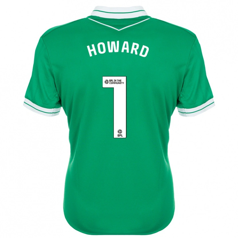 Danxen Niño Camiseta Beth Howard #1 Verde Blanco Portero Equipación 2025/26 La Camisa