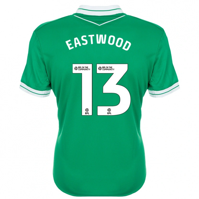 Danxen Niño Camiseta Simon Eastwood #13 Verde Blanco Portero Equipación 2025/26 La Camisa