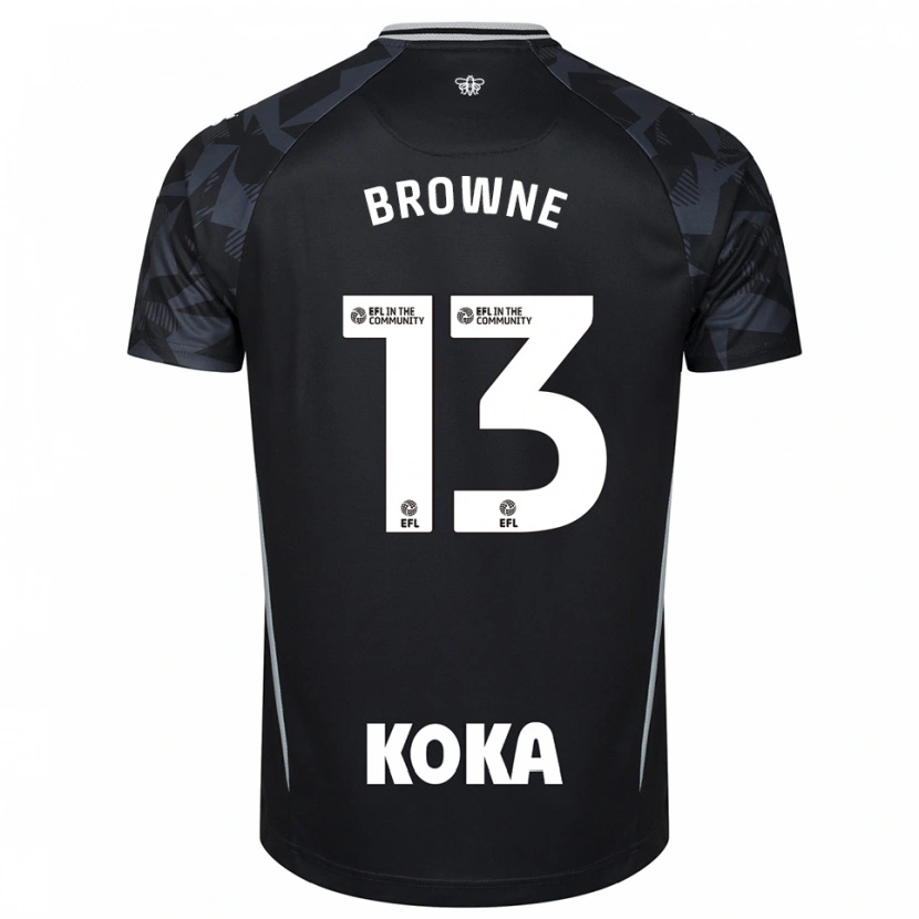 Danxen Niño Camiseta Roraigh Browne #13 Negro Azul Portero Equipación 2025/26 La Camisa