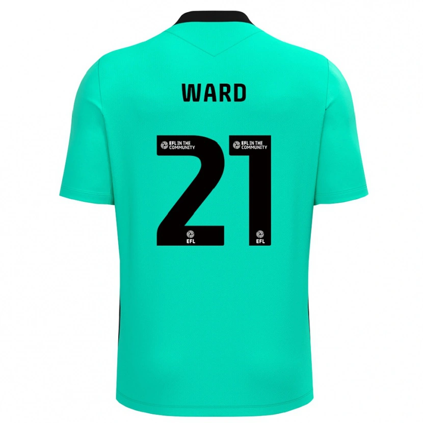 Danxen Niño Camiseta Danny Ward #21 Turquesa Medio Portero Equipación 2025/26 La Camisa