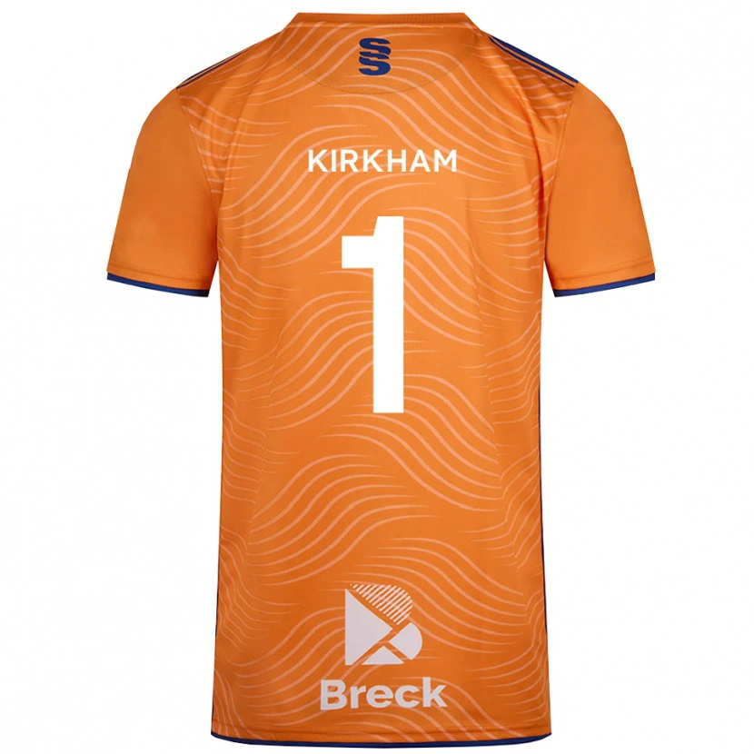 Danxen Niño Camiseta Skye Kirkham #1 Negro Naranja Portero Equipación 2025/26 La Camisa