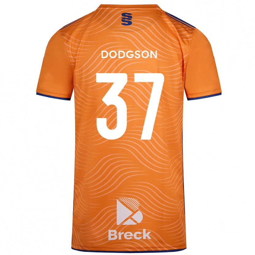 Danxen Niño Camiseta Ewan Dodgson #37 Negro Naranja Portero Equipación 2025/26 La Camisa