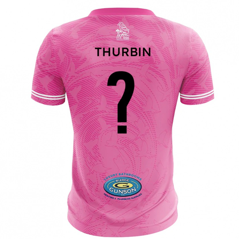 Danxen Niño Camiseta Johnny Thurbin #0 Blanco Rosa Portero Equipación 2025/26 La Camisa