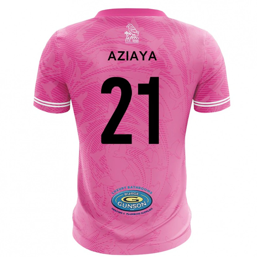 Danxen Niño Camiseta David Aziaya #21 Blanco Rosa Portero Equipación 2025/26 La Camisa