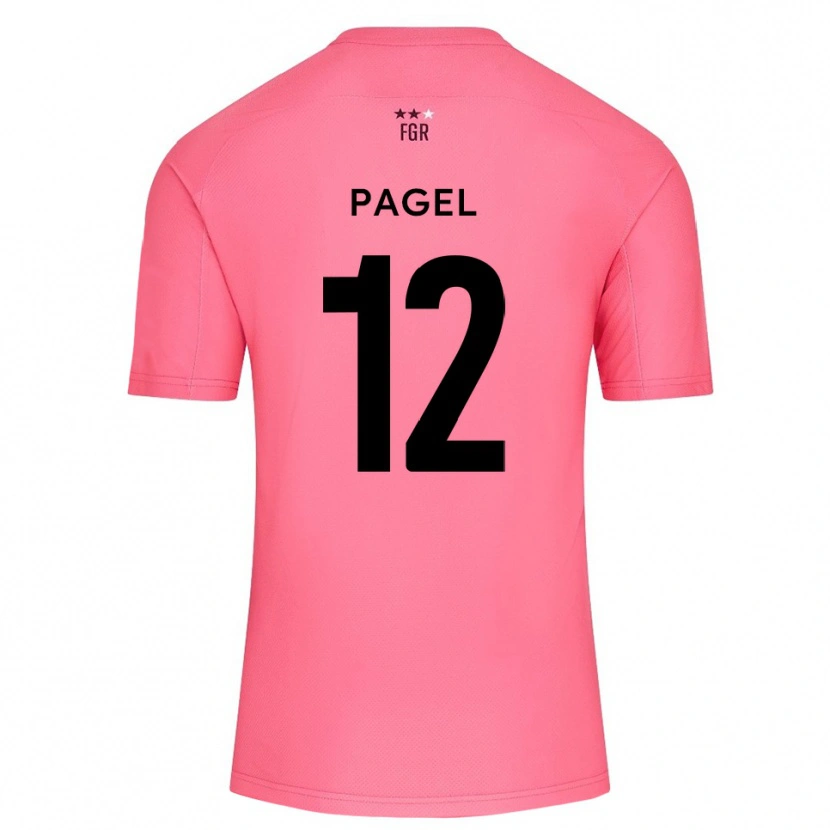 Danxen Niño Camiseta Fiachra Pagel #12 Rosa Flor De Cerezo Portero Equipación 2025/26 La Camisa