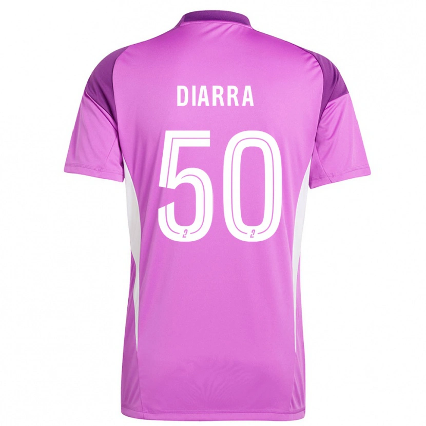 Danxen Niño Camiseta Lassine Diarra #50 Lavanda Portero Equipación 2025/26 La Camisa