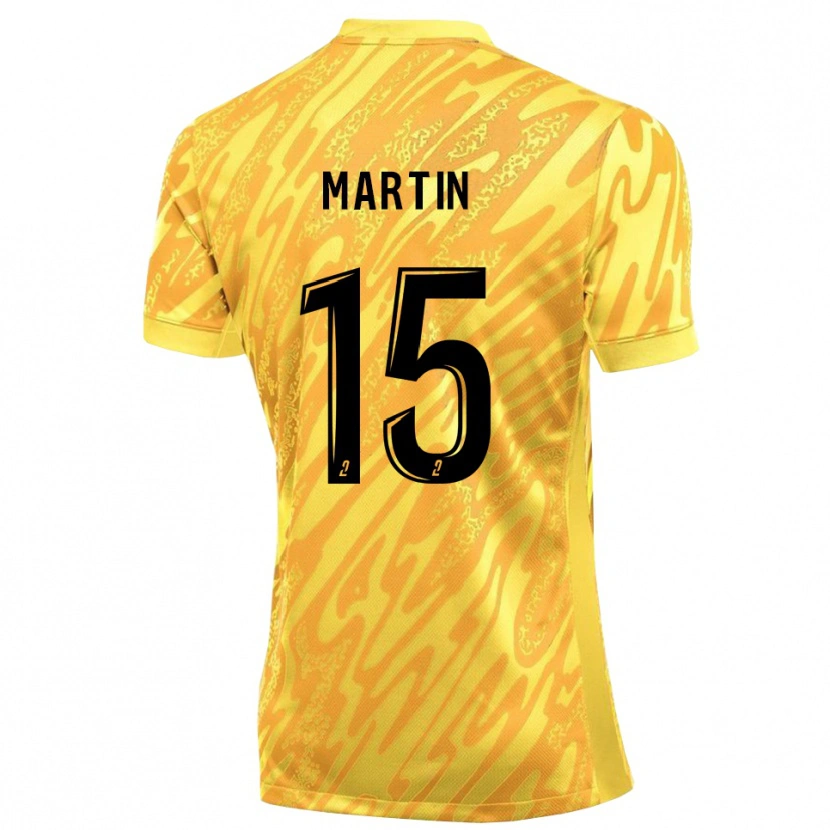 Danxen Niño Camiseta Gabriel Martin #15 Amarillo Naranja Portero Equipación 2025/26 La Camisa