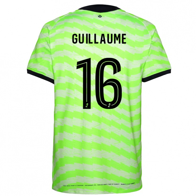 Danxen Niño Camiseta Théo Guillaume #16 Verde Neón Portero Equipación 2025/26 La Camisa