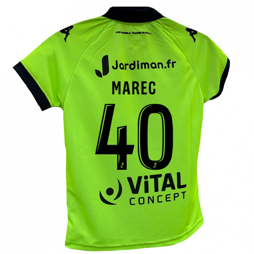 Danxen Niño Camiseta Noah Marec #40 Verde Neón Portero Equipación 2025/26 La Camisa