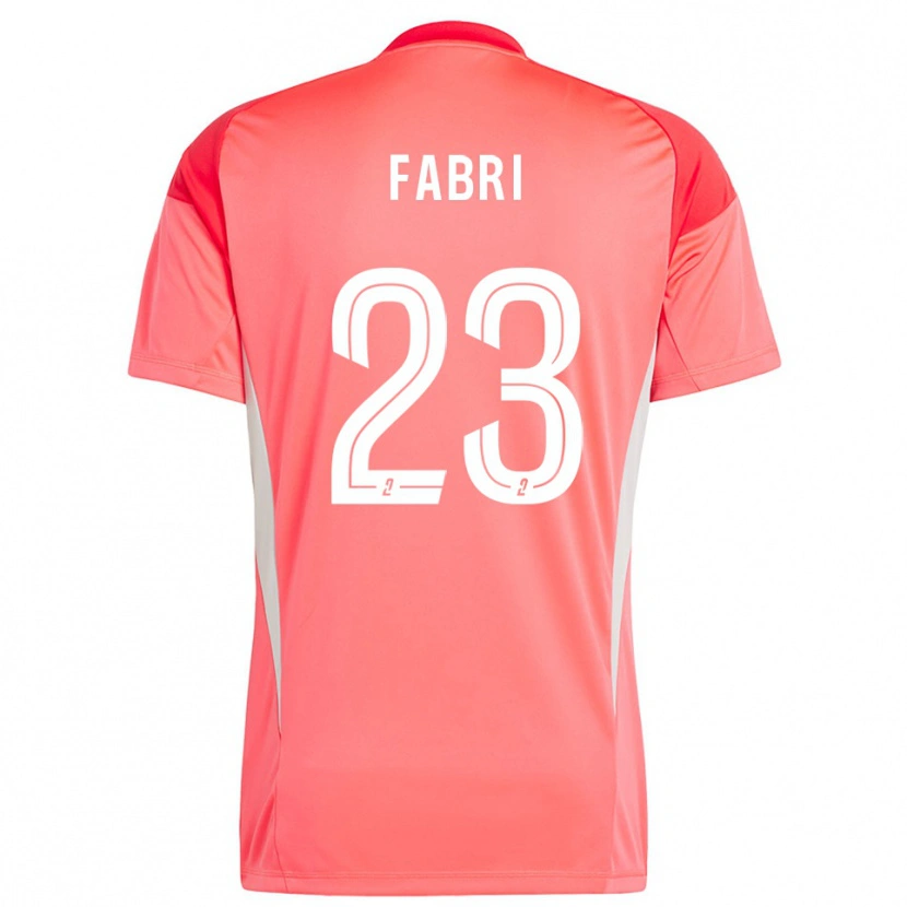 Danxen Niño Camiseta Julien Fabri #23 Blanco Rojo Naranja Portero Equipación 2025/26 La Camisa