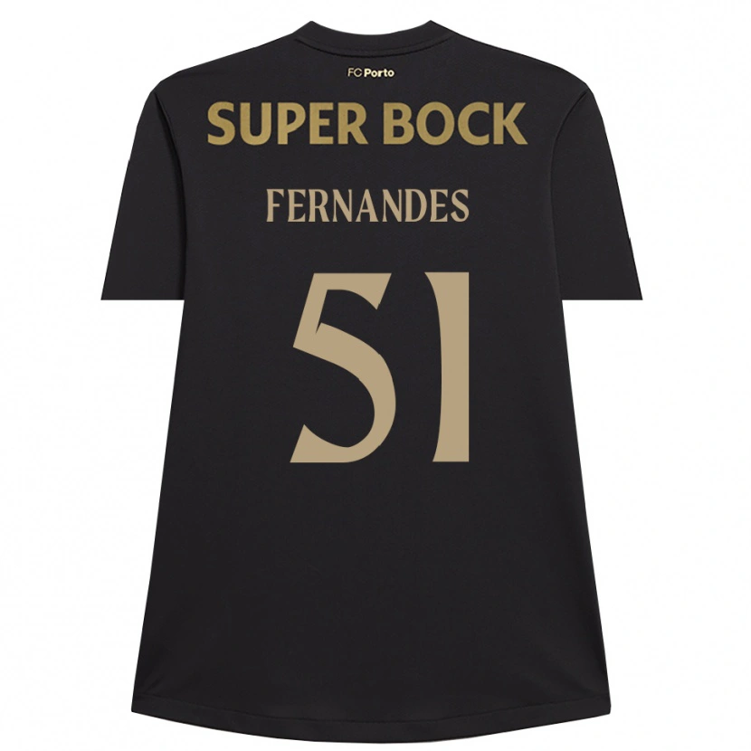 Danxen Niño Camiseta Diogo Fernandes #51 Negro Marrón Portero Equipación 2025/26 La Camisa