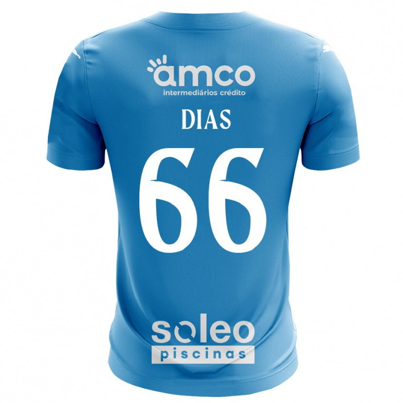 Danxen Niño Camiseta Gonçalo Dias #66 Azul Blanco Portero Equipación 2025/26 La Camisa